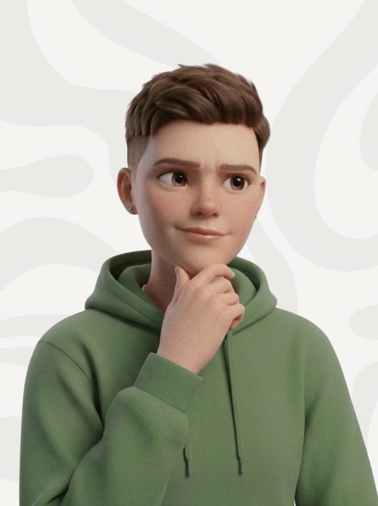 avatar charlotte dimpre émotion espiègle fond motif