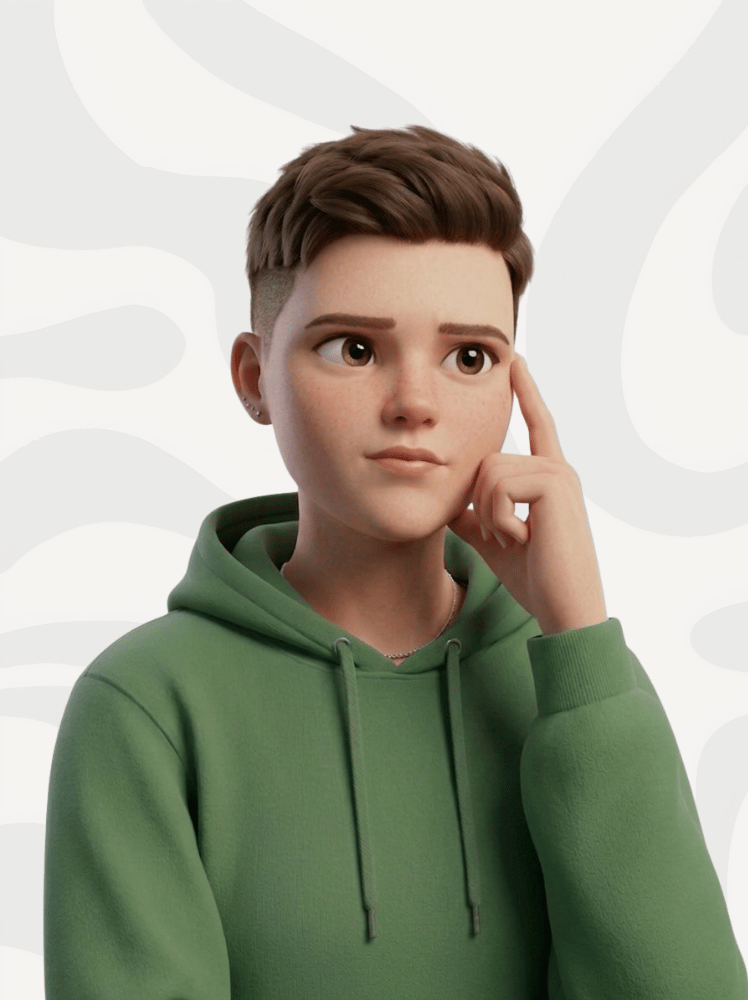 avatar charlotte dimpre émotion inquiet fond motif