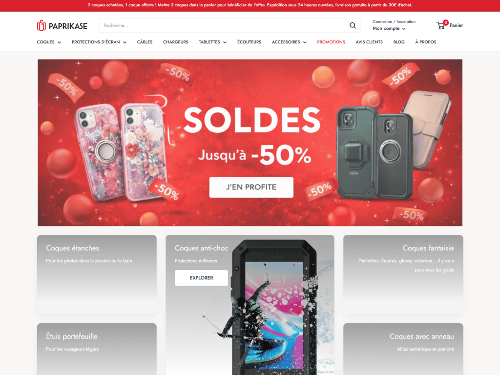 capture d'écran cas client paprikase